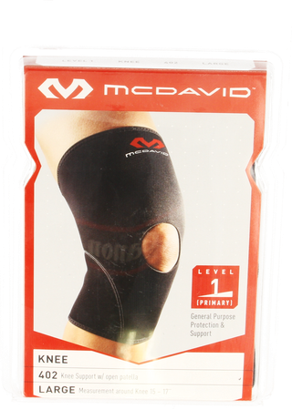 Mcdavid Knee Supp.open Patella Black/scarlet l 402 1