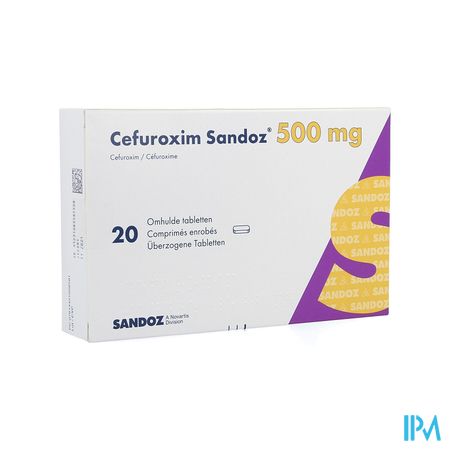 Cefuroxim Sandoz 500mg Film Omhulde 20