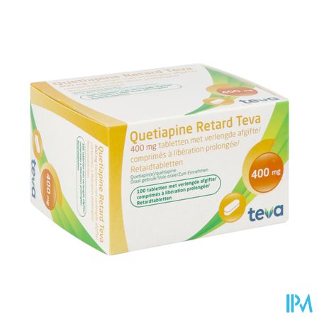 Quetiapine Retard Teva 400mg Comp 100 X 400mg