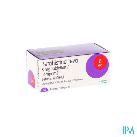 Betahistine Teva 8mg Comp 100 X 8mg