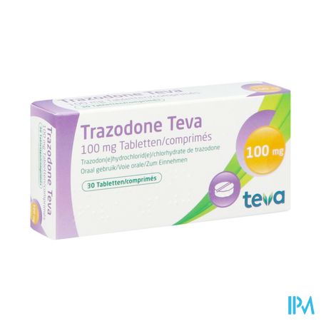 Trazodone Teva Tabl 30 X 100mg