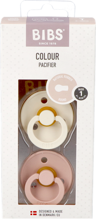 Bibs 1 Fopspeen Duo Ivory&blush 1