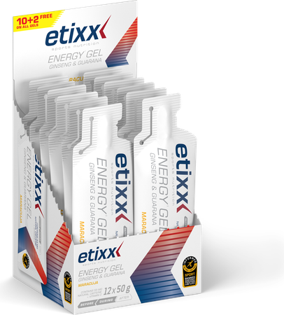 Etixx Ginseng&guarana Energy Gel Passion Fruit 12x50g 1