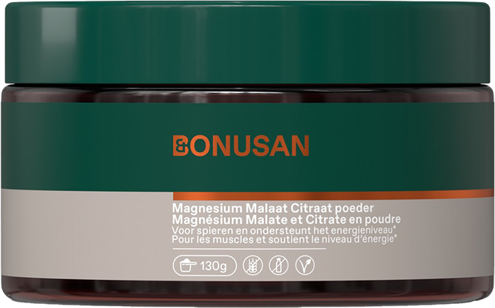 Magnesium Malaat Citraat Poeder 130g Bonusan 2
