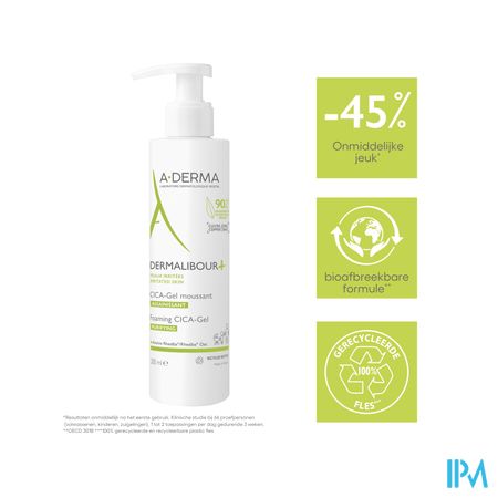 Aderma Dermalibour+ Cica Gel Schuimend 200ml 12