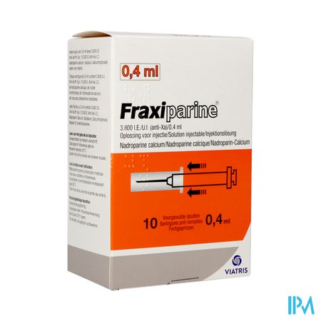 Fraxiparine Ser 10 X 0,4ml 3800 Ui Axa