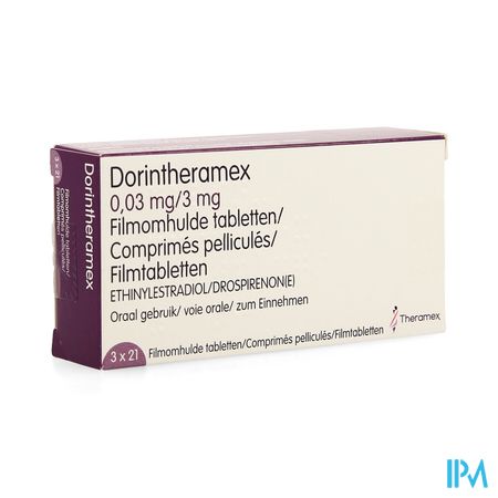 Dorin Theramex 3,00mg/0,03mg Comp Pell 3 X 21