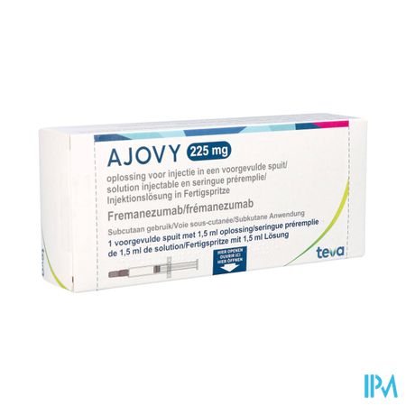 Ajovy 225mg Opl Inj Voorgevulde Spuit 1