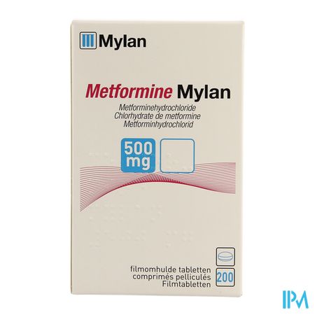 Metformine Viatris 500mg Filmomh Tabl 200 Flacon