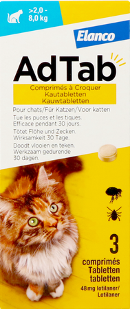 Adtab 48mg Kat >2kg-8kg Kauwtabl 3 1