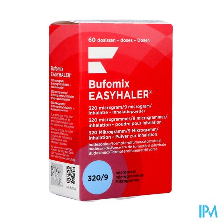 Bufomix 320mcg 9,0mcg Easyhaler Inhal Pulv Dos 60