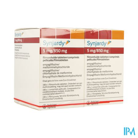 Synjardy 5,0mg/ 850mg Filmomh Tabl 200 X 1 Ud