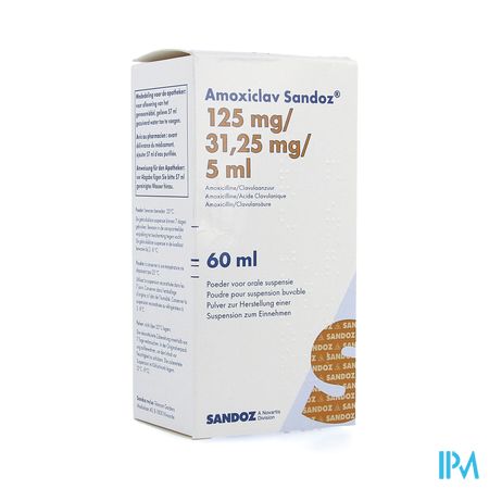 Amoxiclav Sandoz 125mg/5ml Pd Susp 60ml