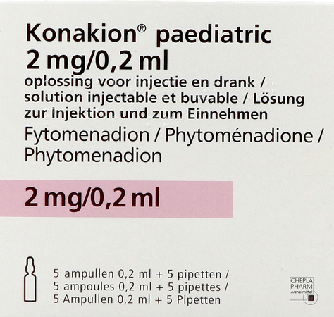 Konakion Paediatric Amp 5 0,2ml/2mg 2