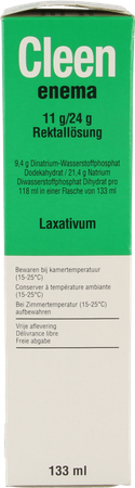 Cleen Enema 11g/24g Opl Rectaal Gebruik Fl 133ml 5
