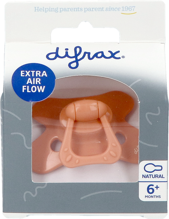 Difrax Sucette Natural 6m+ Uni Peachy 1