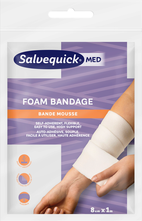 Salvequick Foam Plaster 8cmx1m 1