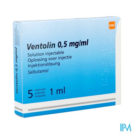 Ventolin 0,5mg/ml Sol Inj Amp 5x1ml