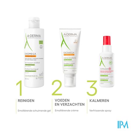 Aderma Exomega Control Emolierend Gel Schuim.500ml 16