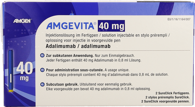 Amgevita 40mg Opl Inj 50mg/ml Voorgevulde Pen 2 1