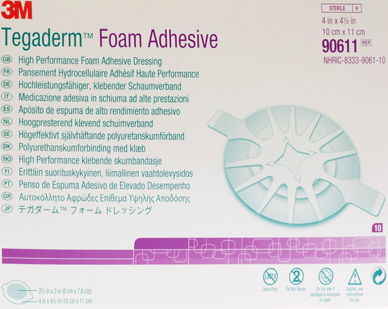 Tegaderm Foam Dressing Adh 10,00x11,00cm 10 90611 2