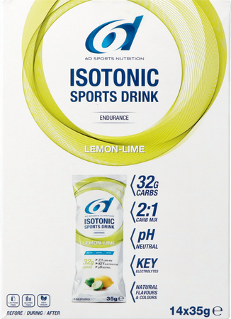 6d Isotonic Sports Drink Lemon Lime Pdr Zak 14x35g 1