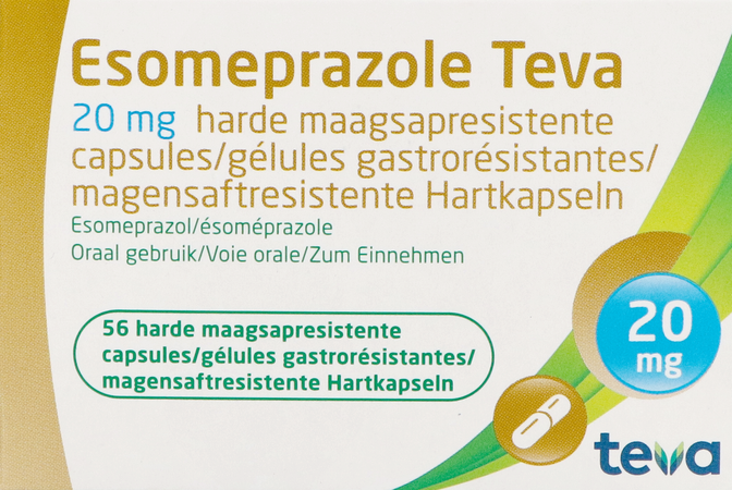 Esomeprazole Teva Caps Harde Maagsapres Bl 56x20mg 2