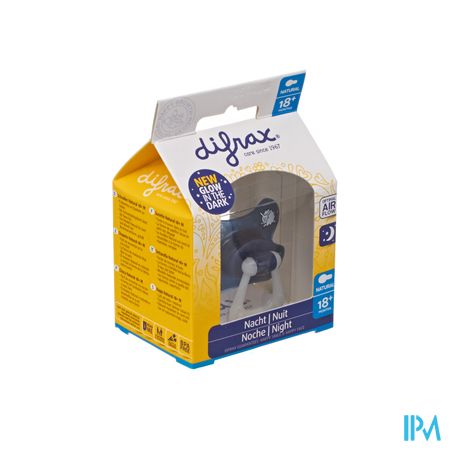 Difrax Sucette Natural 18m+ Nuit 1