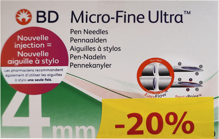Bd Microfine Aiguille Stylo 4mm 32g Promo 1