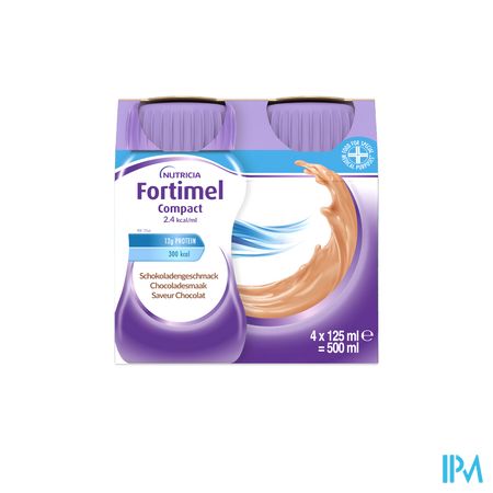 Fortimel Compact 2.4kcal Chocolade 4x125ml