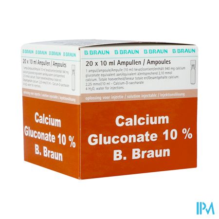 Gluconate Calcique 10 % Amp 20x10ml