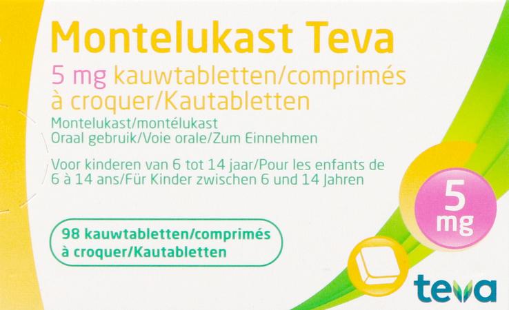 Montelukast Teva 5mg Kauwtabletten 98 X 5mg 2