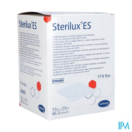 Hartmann Sterilux Es 7,5x7,5cm 8l. St. 40x3 P/s