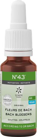 Fleurs de Bach Bio N°43 Gouttes Motivation 20ml 1