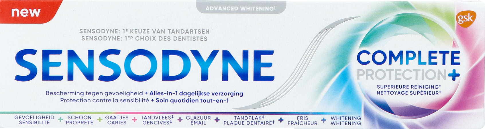 Sensodyne Tandp. Compl. Prot. Whitening Tb 75ml Nf 1