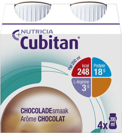 Cubitan Aroma Chocolat Flessen 4x200ml 2