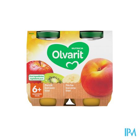 Olvarit Perzik Banaan Kiwi 2x200g 6m60