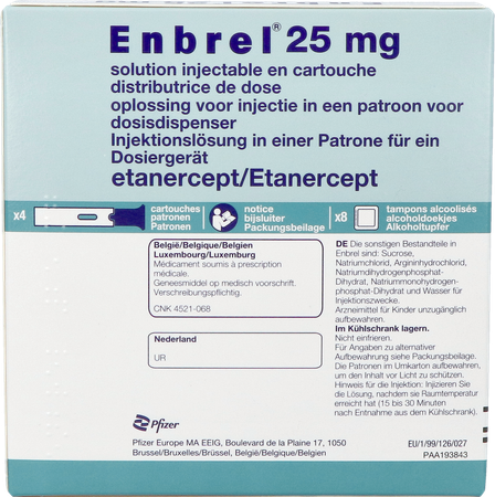 Enbrel 25mg Opl Inj In Patroon Vr Dosisdispens. 4 1