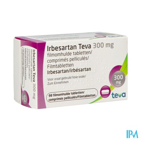 Irbesartan Teva 300mg Comp Pell 98 X 300mg