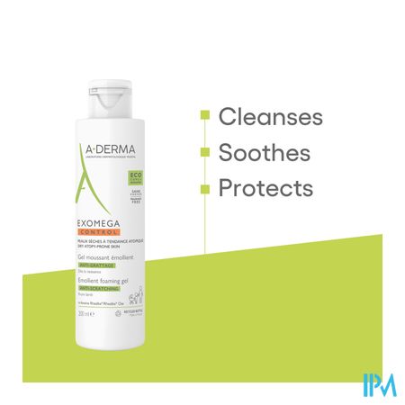 Aderma Exomega Control Emol. Schuimende Gel 200ml 5