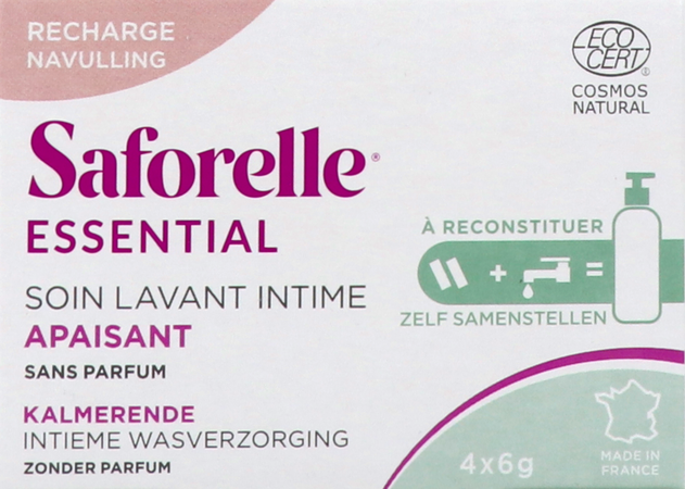 Saforelle Essent.verzach.int.wasopl.pdr Navul.4x6g 2