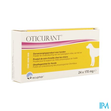 Oticurant Pdr Oorverzorging Hond Zakje 24x0,17g