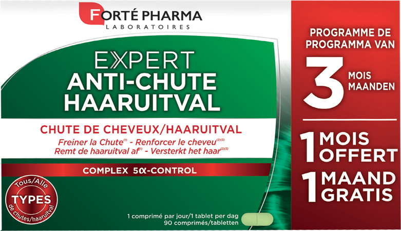 Expert Cheveux A/haaruitval Comp 3x30 2+1 Gratis 2