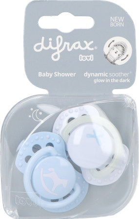 Difrax Fopspeen Dynamic Newborn Babyshower Blue 2 2