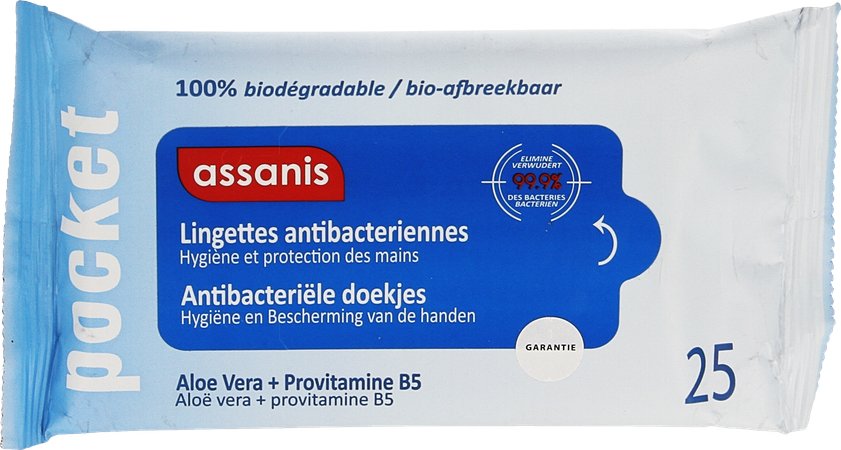 Assanis Pocket A/bact. Doekje Z/spoelen 25 1
