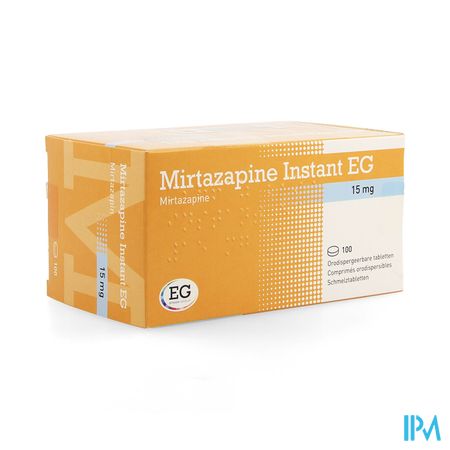 Mirtazapine EG Instant 15 Mg Comp Orodisp 100