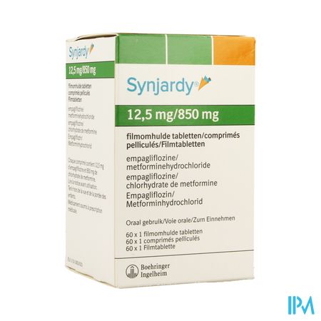 Synjardy 12,5mg/ 850mg Filmomh Tabl 60 X 1 Ud