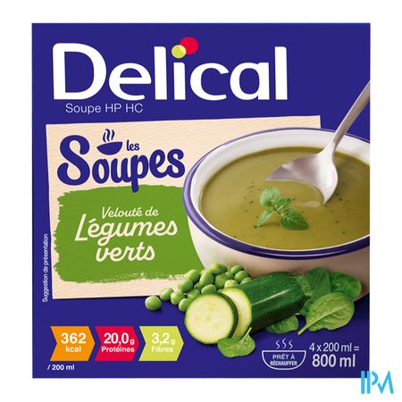 Delical Soupe Veloute Legumes Verts 4x200ml 1