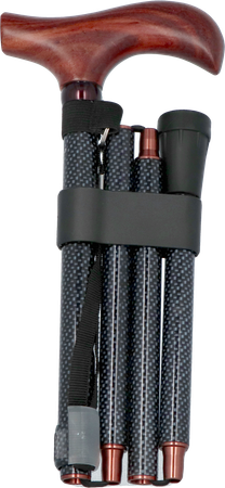 Pluviose Wandelstok Fantas.vouwb.hout Handv.blauw 2