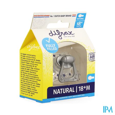 Difrax Sucette Natural 18m+ Boy 1